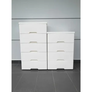 Modern Fully Cover Large Storage Cupboard White Plastic Drawer Cabinet Organizer