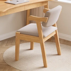 Nordic Simple Solid Wood Chair Z shaped Design Study Chair Computer Chair Dining Table Chair Living Room Chair