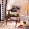 Nordic Japanese style solid wood dining chair Chandigarh chair home use backrest chair leisure chair