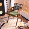 Nordic Japanese style solid wood dining chair Chandigarh chair home use backrest chair leisure chair