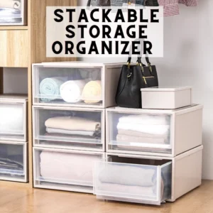 Modern Big Storage Durable White  Transparent Clothes Plastic Drawer Cabinet Stackable