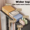 Clothes Wardrobe with Curtain Storage Organizer Clothes Rack Large Wardrobe Muji Style Open Wardrobe