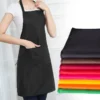 Hang Neck Apron Kitchen Chef 2 Pockets Waterproof Adjustable Waist Size Oil Protection Washable