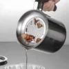 Stainless Steel Oil Filter Pot Grease Storage Container Kitchen Tools Strainer Dispenser Can