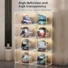 Dustproof Full Transparent Helmet Box Large doll display box Blind box display stand Stackable collection box