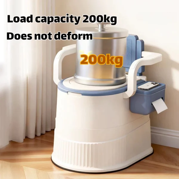 Mobile Portable Toilet Bowl Pregnant Women Adult Home Indoor Room Commode Seat