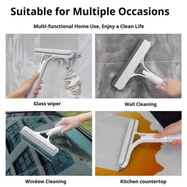 3 in 1 Multifunction Spray Window Cleaner Double Sided Wiper Brush Sponge Home Window Car Glass Cleaning Tool
