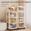 Drawer Style Storage Trolley With Wheels Movable Organizer For Toys Snacks Baby Supplies Household Storage Rack