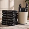 20Pcs Disposable Vest Type Garbage Bag Black Plastics Trash Durable Waste Bag