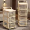 Drawer Style Storage Trolley With Wheels Movable Organizer For Toys Snacks Baby Supplies Household Storage Rack