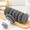 Soap Dispensing Palm Brush Soap Dispenser Scrubber Kitchen Utensil Dishes Pans Sink Cleaning Tools